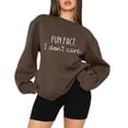 thumbnail image 3 of Chandail-Over Ample à Imprimé Lettre Drôle Automne Hiver pour Femmes Col Rond Manches Longues Mode Décontractée, 3 of 4
