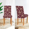 thumbnail image 3 of Yayeee 2 Pack Dining Chair Covers Stretch Parson Chairs Slipcovers Seat Protector, Red Circles, 3 of 6