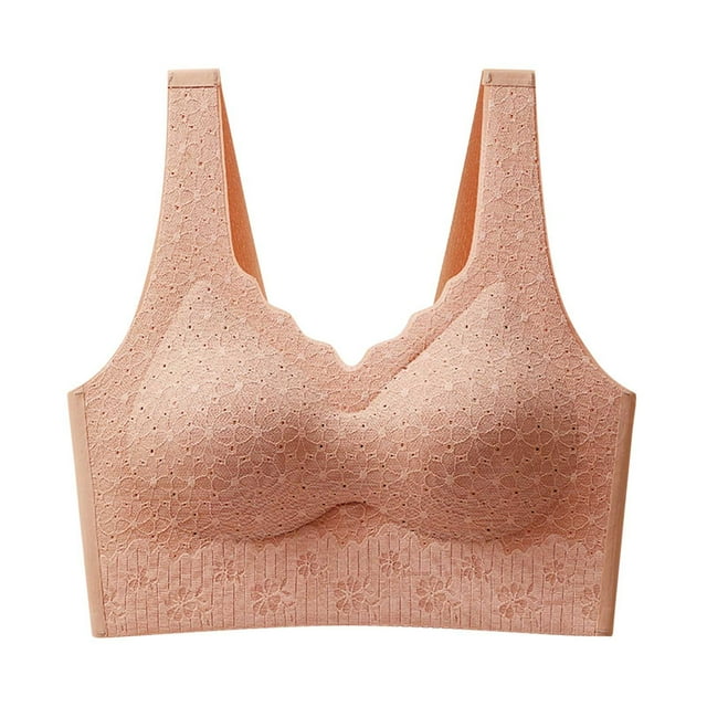 Timegard Womens Seamless Bras with Support Full Coverage No Underwire Comfort Padded Bra Everyday Bralette