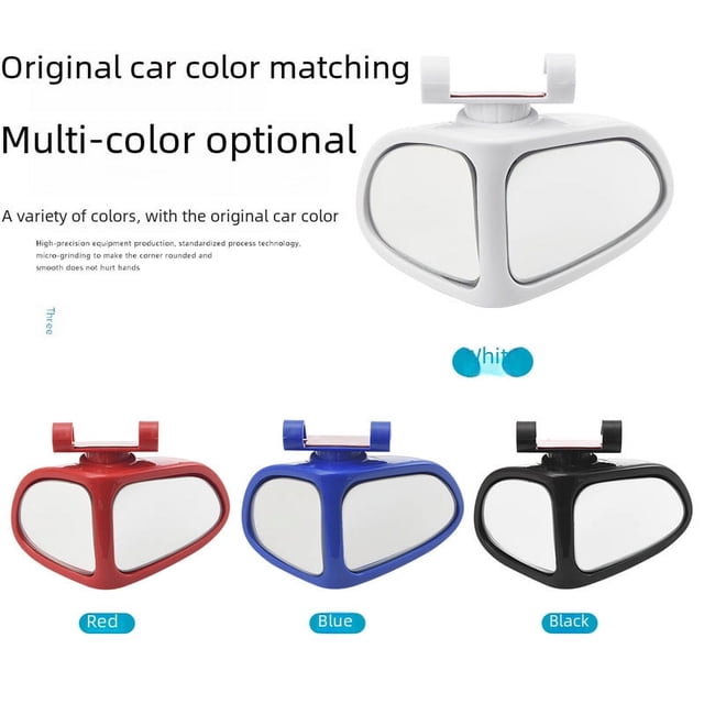 Espejo auxiliar de doble vista para automóvil Espejo retrovisor para automóvil Espejo retrovisor para automóvil Espejo de punto ciego delantero y trasero Espejo redondo pequeño de dos vías de 360