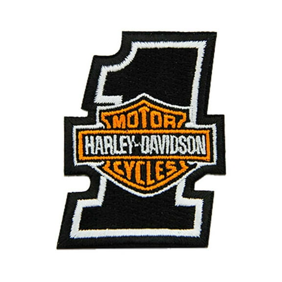 Harley-Davidson 2 inch Embroidered #1 Bar & Shield Logo Emblem Sew-On Patch, Harley Davidson