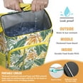 thumbnail image 2 of Palm Leaf Insulated Cooler Backpack, Leakproof Lunch Bag with Tropical Plant Pattern for Outdoor Adventures, 2 of 6