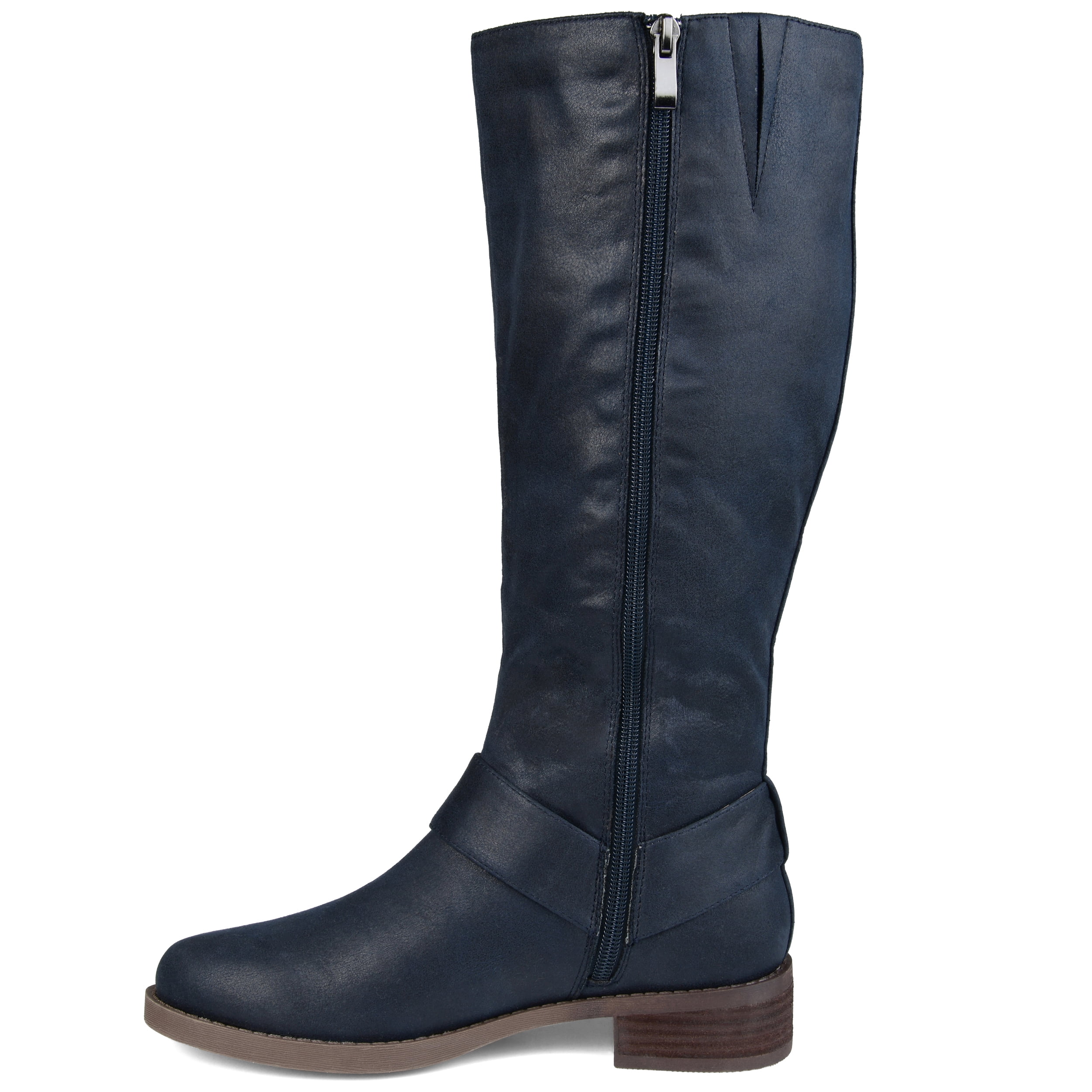 Brinley Co. Womens Extra Wide Calf Weave Detail Riding Boot