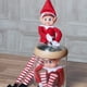 thumbnail image 5 of Muñeco elfo navideño de 42 cm para niños, minimuñecos elfos de juguete para Navidad, pequeños elfos articulados que se sientan en los estantes con piernas colgantes, 5 of 5