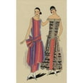 thumbnail image 2 of Anonymous 11x14 Black Ornate Wood Framed Double Matted Museum Art Print Titled: Alcala. - 1. an Evening Dress (1923), 2 of 5