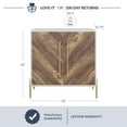 thumbnail image 7 of BELLEZE Accent Chest, Sideboard Buffet Cabinet with Doors & Shelves, Kitchen Storage Cabinet, Modern Accent Cabinet for Entryway, Living Room, or Bedroom, Storage Credenza - Harper (Rustic Oak), 7 of 7