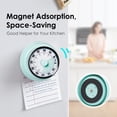 thumbnail image 2 of 60-Minute Countdown Timer, Kitchen Timer with Magnetic Base, Mechanical Clockwork, Ringer Alert Children and Adults, (Mint Green), 2 of 4