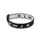 thumbnail image 4 of Pulsera con estampado de letras en jacquard y correa para la muñeca, pulsera unisex WWJD, pulsera ajustable, 4 of 6