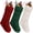 Burgundy ivory green, variant on 4 Pack Christmas Stockings 18 Inches Large Size Cable Knitted Stocking Gifts & Decorations for Family Holiday Xmas Party, Ivory White