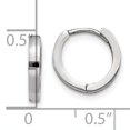 thumbnail image 2 of 10k White Gold Hinged Hoop Earrings, 2 of 6