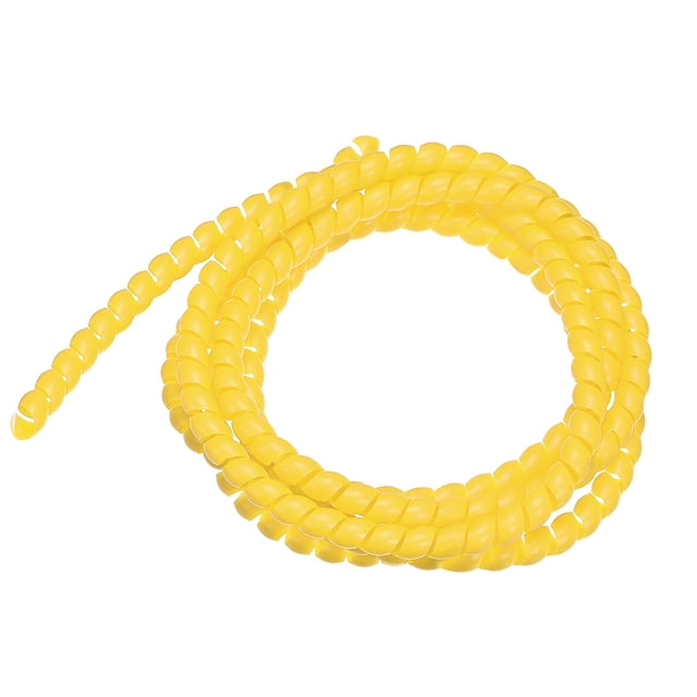 Uxcell tubo espiral flexible de 8mmx10mm para gestión de cables de 2 metros de longitud amarillo