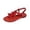 Red, variant on Womens Sandals Shoes Comfort Walking Casual Summer Beach Shoes Dress Ankle Elastic Flower Jeweled Bohemian Wedding Flats White 39