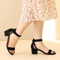 thumbnail image 2 of Sandalias De Tacón Grueso Con Correa Tobillo Perphy Para Mujer Negro US 8/UK 6/EU 39, 2 of 6
