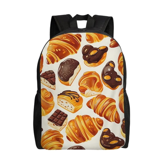 Croissant Backpack Large Capacity Laptop Bag for Men and Women