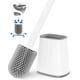 thumbnail image 1 of Juego de cepillos de baño de plástico con soporte para pared y suelo, limpiador de doble cara, mango largo y contenedor de almacenamiento, 1 of 5