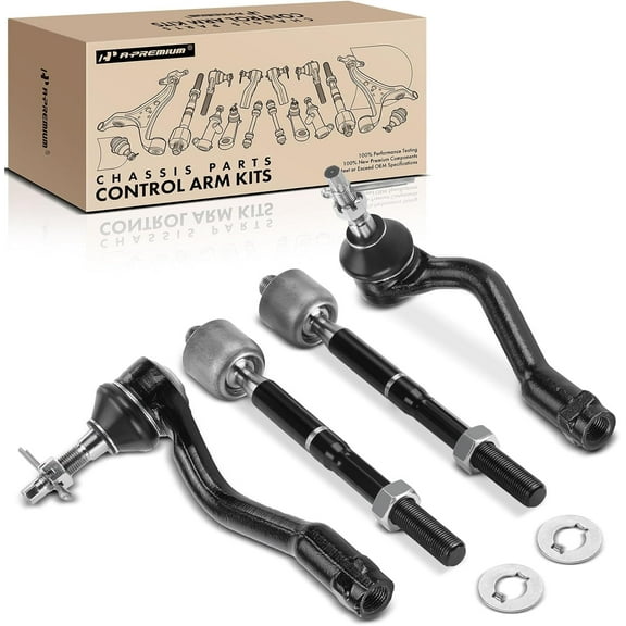 A-Premium Set of 4, Front Inner Outer Tie Rod End Kit, Compatible with Hyundai Sonata 2016-2017 & Kia Optima 2016-2018