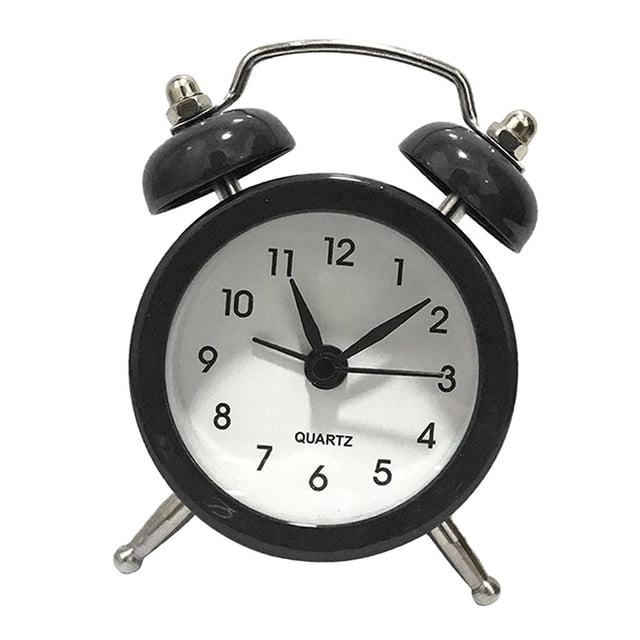 Despertador Zulema de batería campana 6 colores Negro