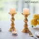 thumbnail image 3 of Juego de 4 Candelabros con Pilar de Metal, Centros de Mesa para Bodas, Candelabros Soporte de Velas, Dorado, 3 of 4