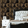 thumbnail image 5 of Floral Peel and Stick Wallpaper Black Cat Portraits Gold Frames Dog Companion Wall Mural 23.6in x 9.8ft Self Adhesive Removable Wall Paper Renter Friendly Wallpaper for Bedroom Nursery Kids, 5 of 8