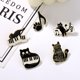 thumbnail image 4 of Broche de aleación con diseño de notas de piano y gato negro, para ropa, bolso, abrigo, botón decorativo, insignia, 4 of 6