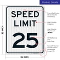 thumbnail image 3 of Speed Limit 25 MPH Sign,, 3 of 8