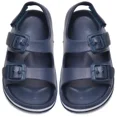 thumbnail image 2 of Toddler Boys Girls LED Double Buckle Sandals Open Toe Flat Slide Kids With Adjustable Back Strap BLUE 5, 2 of 6