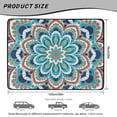 thumbnail image 7 of HUIACONG Teal Orange Mandala Car Trunk Mat, 29" x 39" Stitched Edge Polyester, Stain Resistant Non-Slip All Season, Wipe Clean Fast Install Universal Fit for SUVs Sedans Trucks, 7 of 7