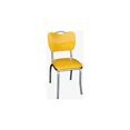 thumbnail image 2 of Richardson Seating Handle Back Diner Chair with 1" Pulled Seat-Color:Cracked Ice Yellow, 2 of 5