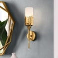 thumbnail image 2 of Lucas McKearn Manor 1-Light Transitional Metal Wall Sconce in Gold, 2 of 3