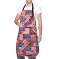 thumbnail image 2 of Rateoe America Flags1 Aprons with Pocket,Men Womens Aprons Waterproof Adjustable Cooking Aprons for Kitchen Gardening and Salon, 2 of 7