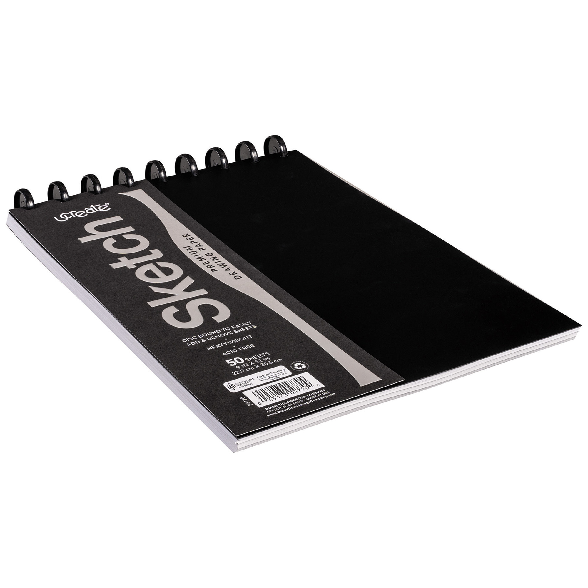 UCreate Disc Bound Sketch Book, 9" x 12", 50 Sheets, Pack of 2