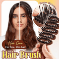 thumbnail image 2 of Volumizing Boar Bristle Hair Brush,Smoothing Dual-Style Hair Brush with Fluff-Up-Brown, 2 of 10