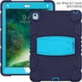 thumbnail image 5 of iPad 5th/6th Generation (9.7 inch, 2017/2018) Case,Dteck Shockproof Rubber 3-layer Protection Armor Hybrid Kickstand Protector Cover for iPad Air 2/iPad Pro 9.7" ,Navy+Blue, 5 of 7