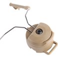 thumbnail image 3 of Soporte de casco de suspensión de riel de casco táctico, 2 piezas de plástico + adaptador de arco de casco de acero Soporte de casco Orejeras de caza Accesorios laterales izquierdo y derecho para Pelt JFHHH pequeña, 3 of 5
