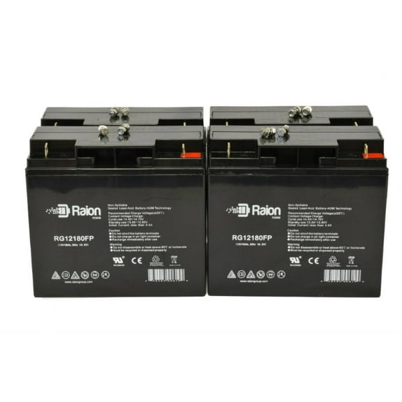 Raion Power 12V 18Ah Replacement UPS Battery for ONEAC ON900X - 4 Pack