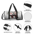 thumbnail image 5 of Rocae Christmas Snowman With Hat Print Round Travel Duffel Bag and Fitness Bag, Women's Waterproof Weekend Tote, Men's Travel and Fitness Essentials, 5 of 8