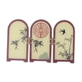 thumbnail image 4 of Biombo decorativo de arte tradicional chino, mini biombo plegable para decoración del hogar, minidivisor para dormitorio, sala de estar y encimera. 175 cm x 015 cm x 111 cm, 4 of 8