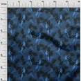 thumbnail image 3 of oneOone Cotton Silk Teal Blue Fabric Tropical & Bird Craft Projects Decor Fabric Printed By The Yard 42 Inch Wide, 3 of 5
