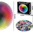 thumbnail image 4 of 1000 Pieces Rainbow Round Puzzle For Adults, Colour Gradient Jigsaw Puzzle, Difficult Puzzle For Adults Kids 14+, 4 of 5