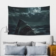 thumbnail image 5 of Xecao Moonlit Night Sky Shark Print Tapestry, Wall Hanging Room Funny Decor, Backdrop Room Decor for Bedroom Living Room dormitory, 5 of 8