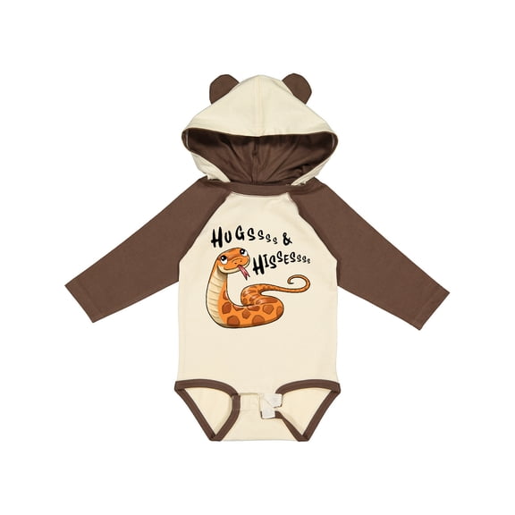 Inktastic Hugs and Hisses Cute Snake for Valentines Day Boys or Girls Long Sleeve Baby Bodysuit