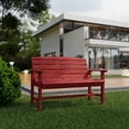 thumbnail image 2 of Wildridge Classic Bench, Cardinal Red - Outdoor Weather Resistant Poly Lumber Bench for Patio, Deck, Garden, 2 of 4