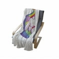 thumbnail image 4 of Cartoon Soft Flannel Fleece Throw Blanket, Baby Unicorn Runs on the Rainbow Mythological Fantasy Creature Image, Cozy Plush for Indoor and Outdoor Use, 60" x 80", Lilac White, by Ambesonne, 4 of 6