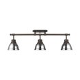 thumbnail image 1 of Duncan 3-Light Semi-Flush - Track Light in Rubbed Bronze with Chrome, 1 of 1