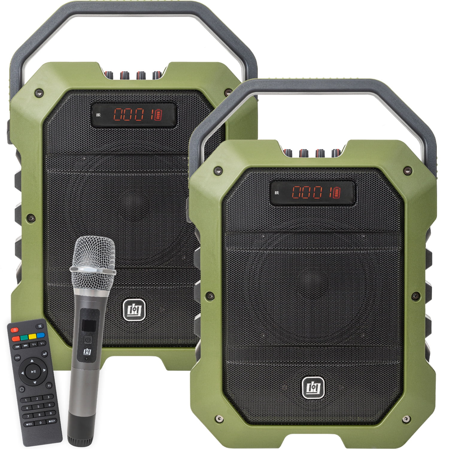 2Pack Deco Gear Portable Wireless PA Speaker System with Wireless