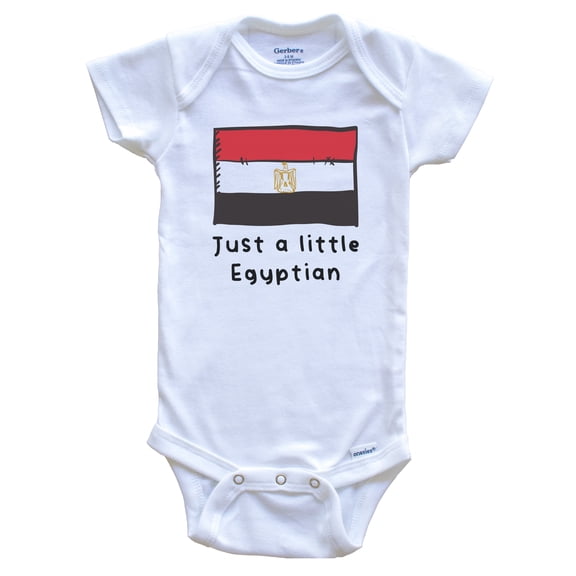 Just A Little Egyptian Funny Cute Egypt Flag Baby Bodysuit