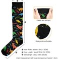 thumbnail image 3 of FREEAMG 1 Pair Dinosaurs Pattern Compression Socks 20-30mmHg Knee High Women Socks Tube Athletic Stockings for Men Sport Soccer Running Cycling Medical Nurse Winter Travel, 3 of 7