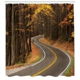 thumbnail image 3 of Ambesonne Fall Shower Curtain, Roadway Mountains Travel, 69"Wx70"L, Multicolor, 3 of 3