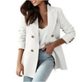 thumbnail image 2 of Ultrave Women Casual Oversized Blazers Lapel Button Down Solid Work Office Blazer Jacket, 2 of 8