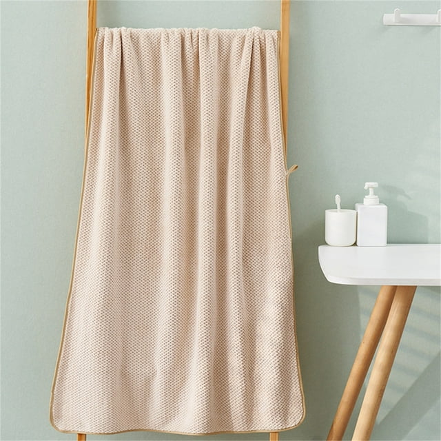 Serviette de Bain en Coton Polyester, Serviette de Bain en Velours Corail *1 Pce (Multi-Couleur-1)